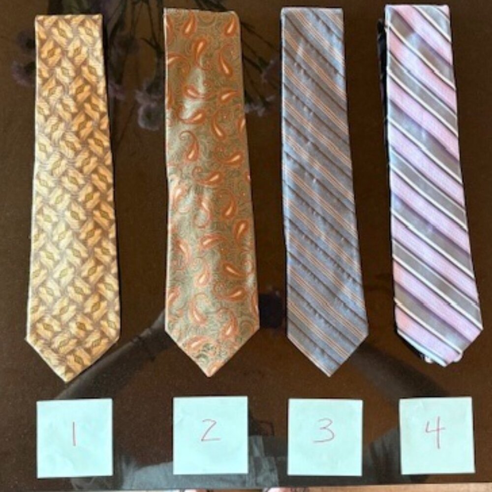 Popular designer brand ties in great condition. Pick 2. Price is for both.